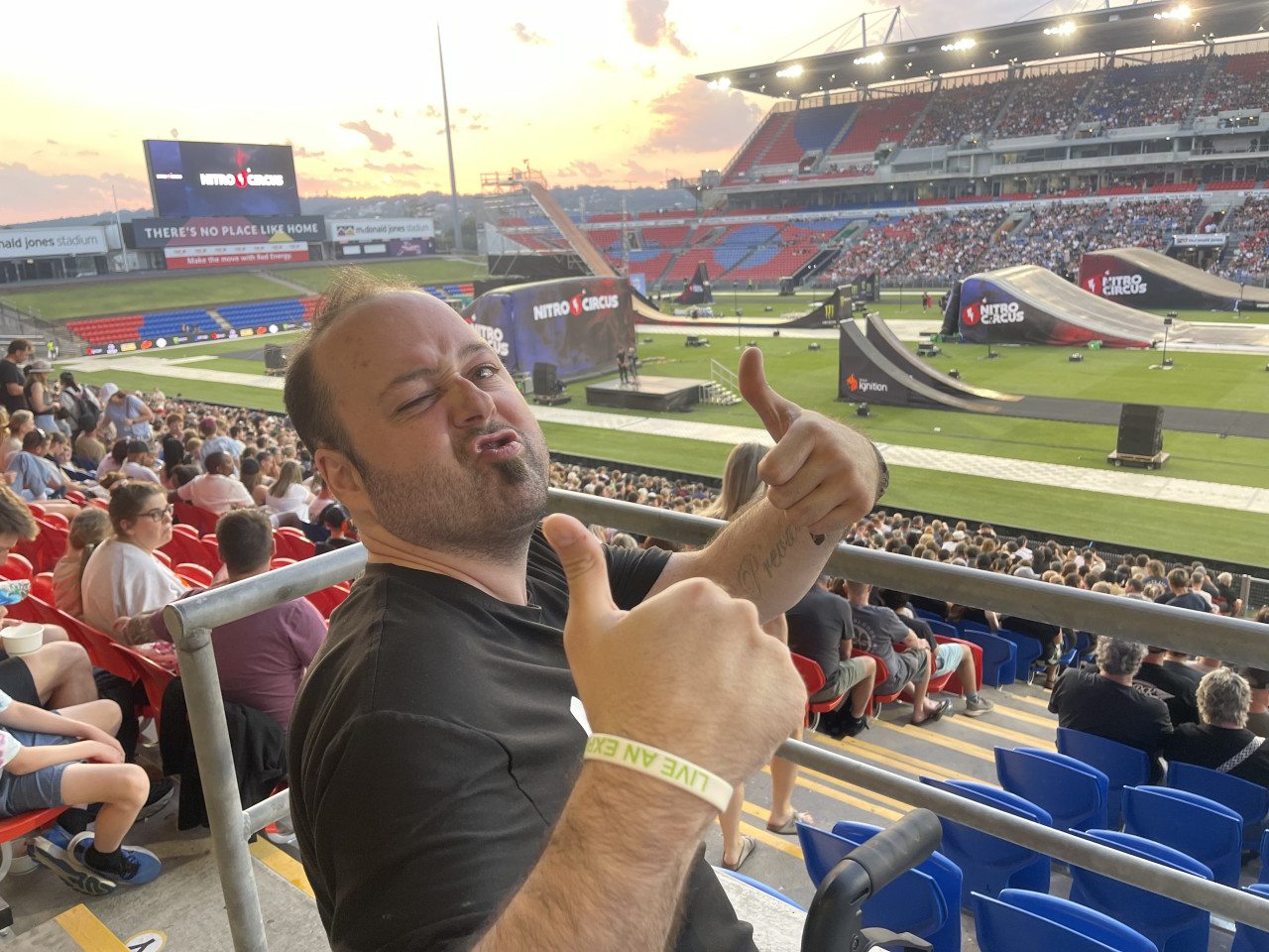 A Trieste Foundation participant enjoying a live event in Newcastle